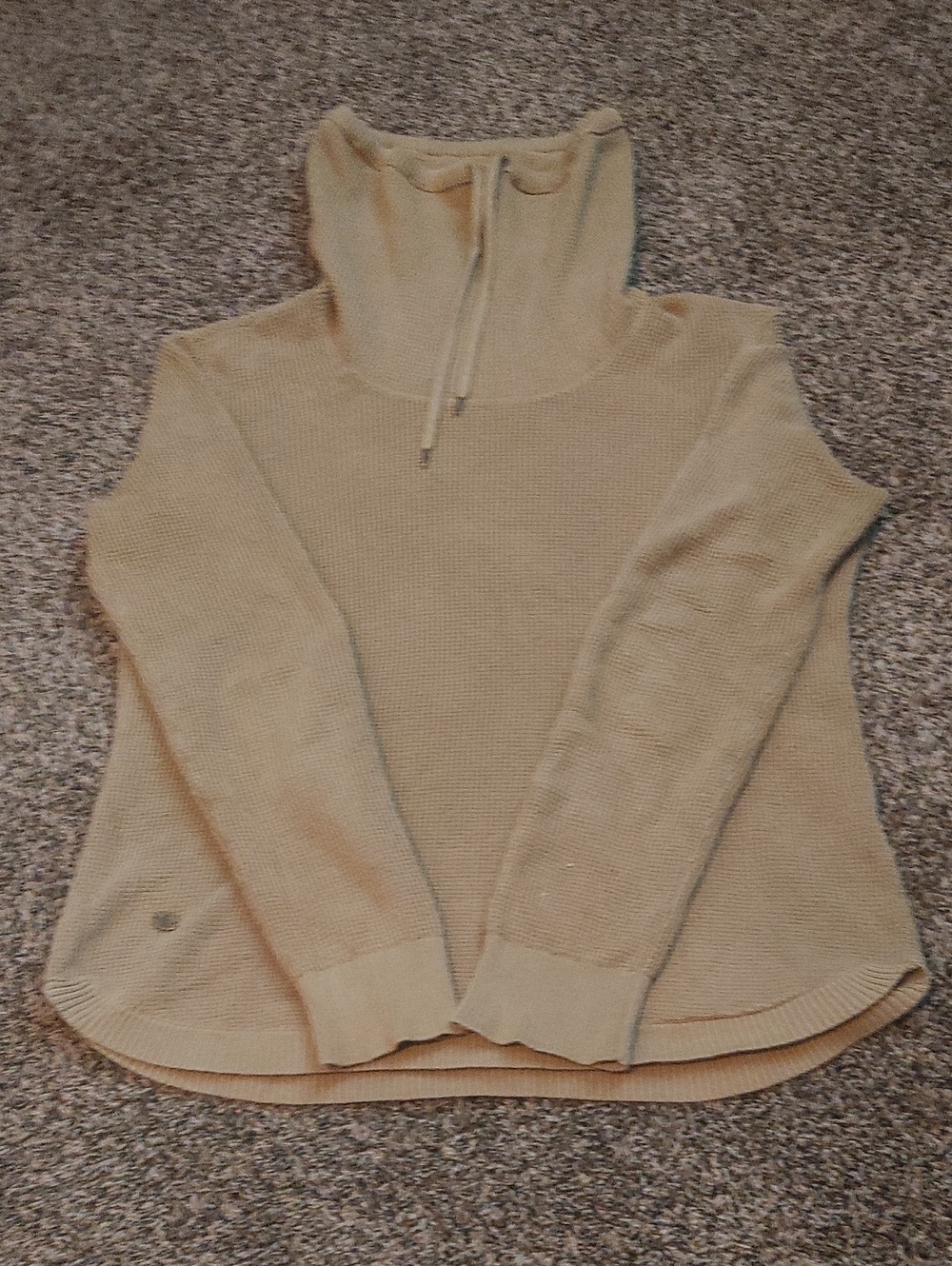 Ralph Lauren Cozy High-Neck Knit Sweater in Beige